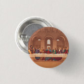 Het Laatste Avondmaal van Jezus Christus Ronde Button 3,2 Cm (Voorkant /achterkant)