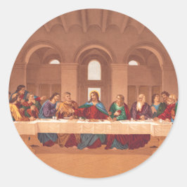 Het Laatste Avondmaal van Jezus Christus Ronde Sticker