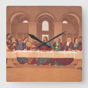 Het Laatste Avondmaal van Jezus Christus Vierkante Klok