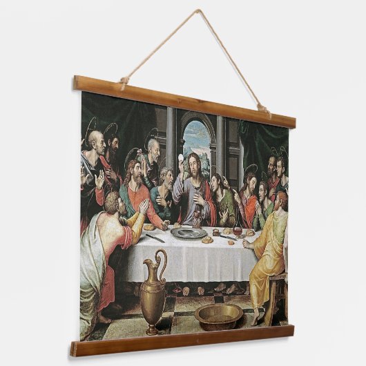 Het Laatste Avondmaal van Juan de Juanes Hangend Wandkleed (Gebogen)