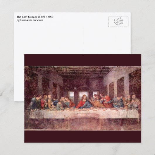 Het Laatste Avondmaal van Leonardo da Vinci Briefkaart (Voorkant / Achterkant)