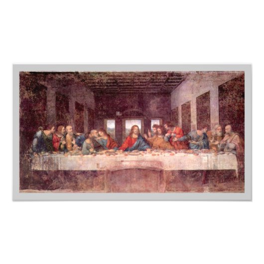 Het Laatste Avondmaal van Leonardo da Vinci Foto Afdruk (Voorkant)