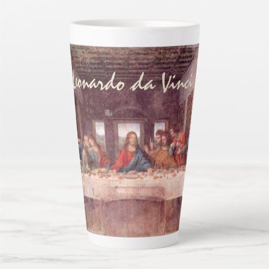 Het Laatste Avondmaal van Leonardo da Vinci Latte Mok (Voorkant)
