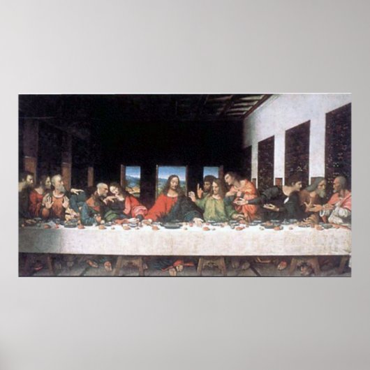 Het Laatste Avondmaal van Leonardo da Vinci Poster (Voorkant)