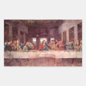 Het Laatste Avondmaal van Leonardo da Vinci Rechthoekige Sticker (Voorkant)