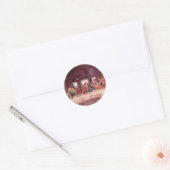 Het Laatste Avondmaal van Leonardo da Vinci Ronde Sticker (Envelop)