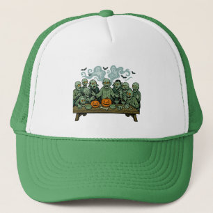 Het Laatste Avondmaal van Zombies - Halloween Paro Trucker Pet
