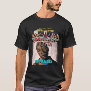Het Laatste Avondmaal van Zwarte Jezus Zwarte Gesc T-shirt