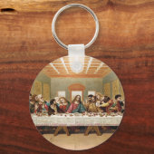 Het Laatste Avondmaal Vintage Kunst Sleutelhanger (Voorkant)