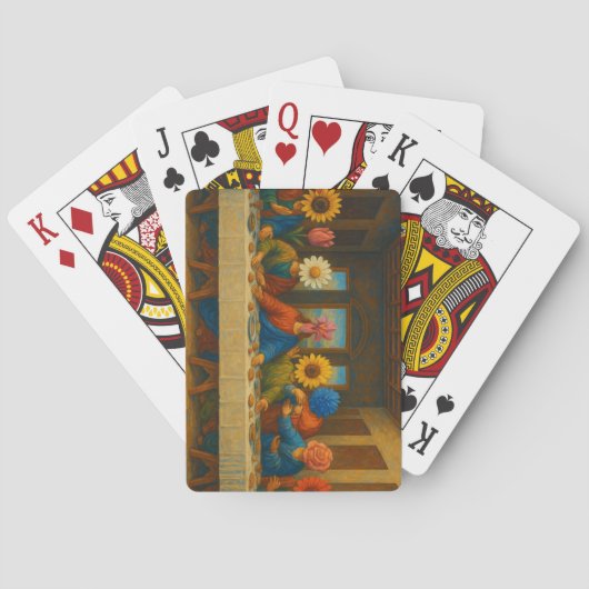 Het Laatste Bloem Avondmaal Pokerkaarten (Achterkant)