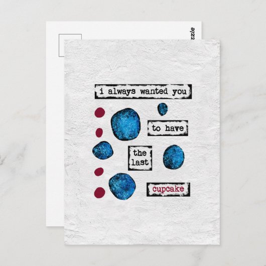 Het laatste Briefkaart Cupcake (Voorkant / Achterkant)