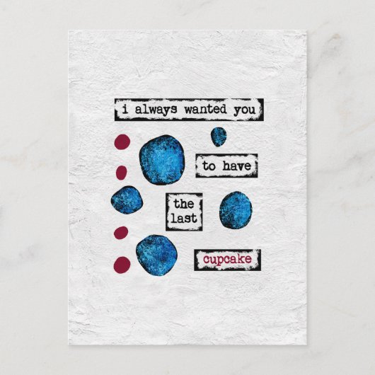 Het laatste Briefkaart Cupcake (Voorkant)