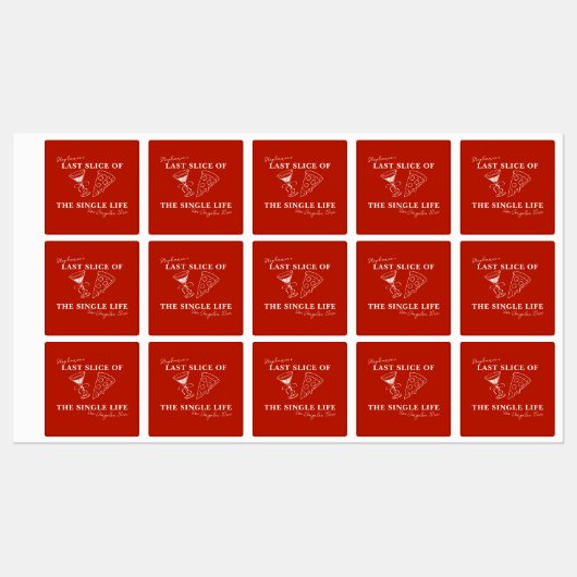 Het laatste deel van de Single Life Bachelorette Labels (Vel)