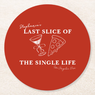 Het laatste deel van de Single Life Bachelorette Ronde Kartonnen Onderzetter