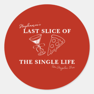 Het laatste deel van de Single Life Bachelorette Ronde Sticker