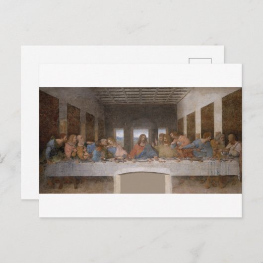 Het laatste devies van het Leonardo Da Vinci-Brief Feestdagenkaart (Voorkant / Achterkant)