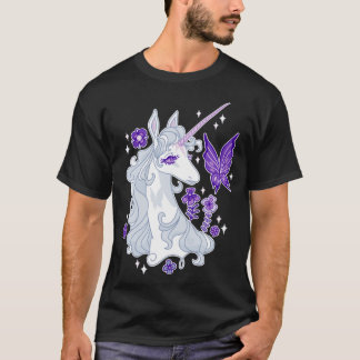 Het Laatste Eenhoorn Portret Vlinder Fluistert T-shirt