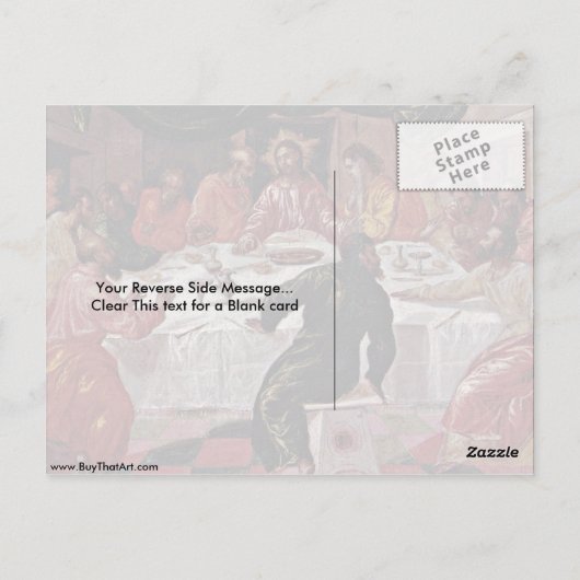 Het laatste eten van El Greco Briefkaart (Achterkant)