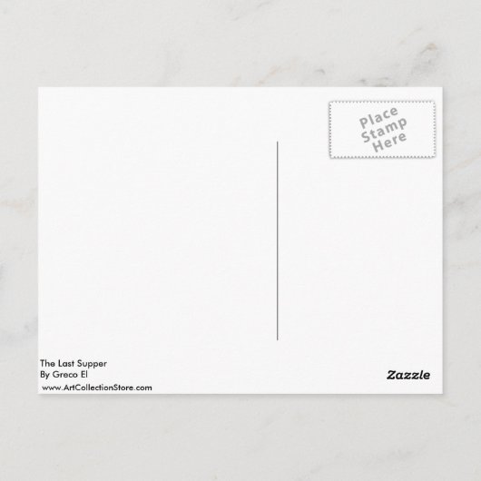 Het laatste eten van Greco El Briefkaart (Achterkant)