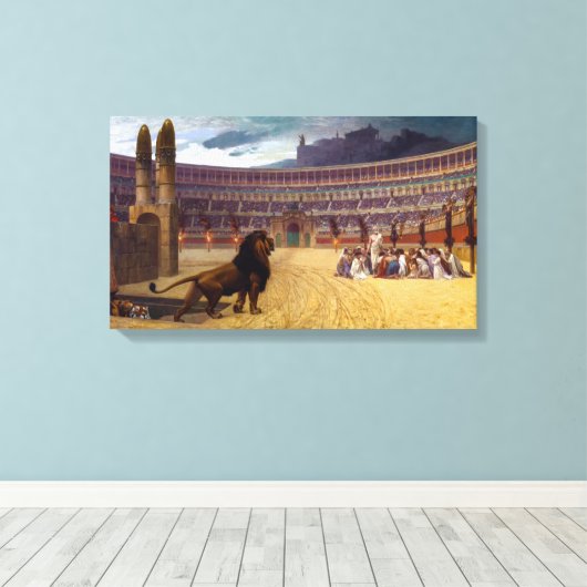 Het laatste gebed van de Christelijke martelaren | Canvas Afdruk (Insitu (Houten vloer))