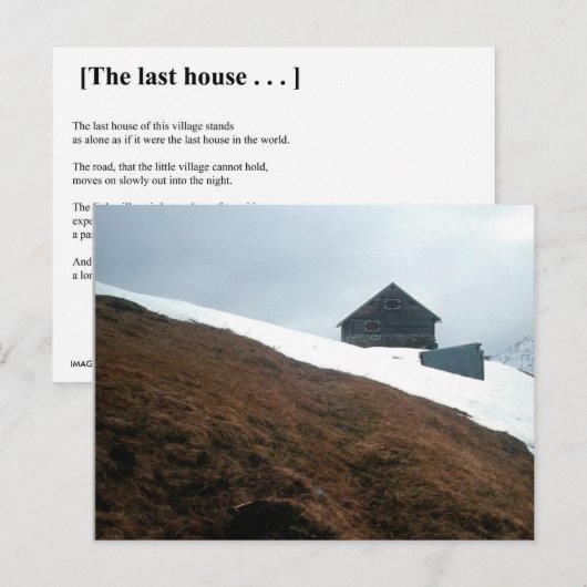 HET LAATSTE HUIS BRIEFKAART (Voorkant / Achterkant)