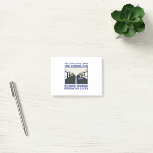 Het laatste Kind om de schoolbus te verlaten Post-it® Notes (Kantoor)