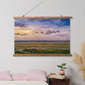Het laatste licht bij de Tetons Hangend Wandkleed (Slaapkamer)