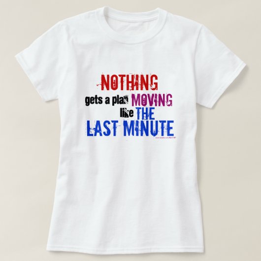 Het laatste minieme citaat van de Procrastinator v T-shirt (Design voorkant)