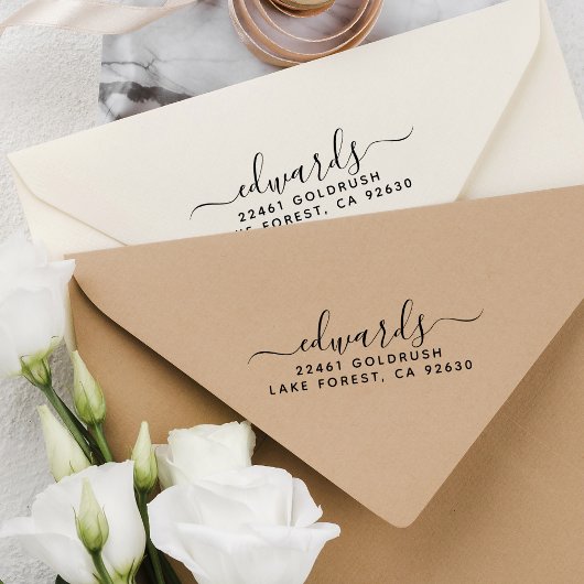 Het laatste Naam van het manuscript Modern Minimal Rubberstempel