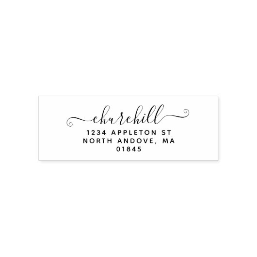 Het laatste Naam van het manuscript Modern Minimal Zelfinktende Stempel (Design)