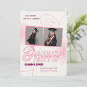 Het laatste ontwerp: afstudeerfeest kaart (Staand voorkant)