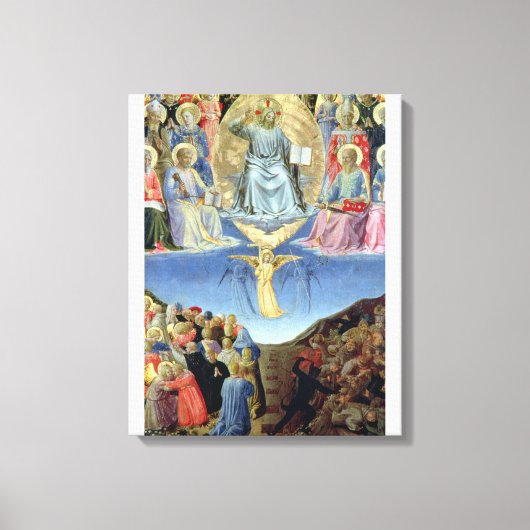 Het laatste oordeel, centraal paneel van een Tript Canvas Afdruk (Voorkant)
