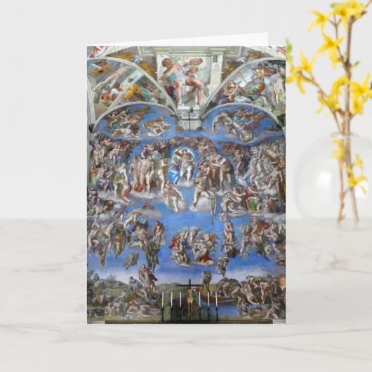 Het Laatste Oordeel - Sixtijnse Kapel, Vaticaansta Kaart (Gele Bloem)