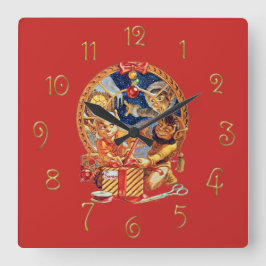 Het laatste pakket vierkante klok