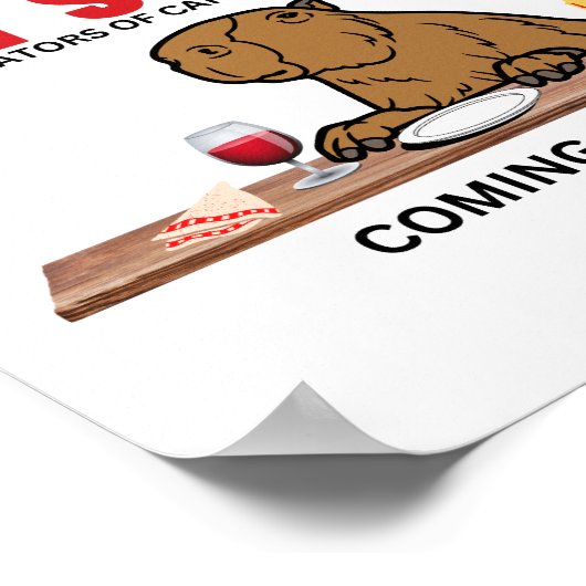 Het laatste Poster van de Capy Supper Funny Capyba (Hoek)