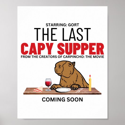 Het laatste Poster van de Capy Supper Funny Capyba (Voorkant)