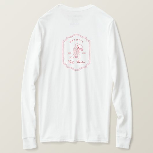 Het laatste Rodeo vrijgezellenfeest T-shirt (Design achterkant)