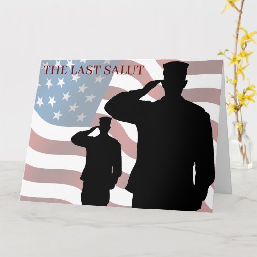 HET LAATSTE SALUT KAART (Gele Bloem)