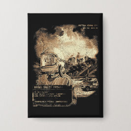 Het laatste signaal - Techno-Dystopian Streetwear Button