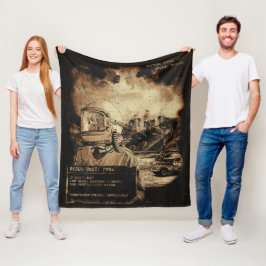 Het laatste signaal - Techno-Dystopian Streetwear Fleece Deken