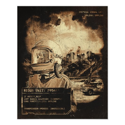 Het laatste signaal - Techno-Dystopian Streetwear Foto Afdruk (Voorkant)