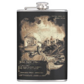 Het laatste signaal - Techno-Dystopian Streetwear Heupfles (Voorkant)