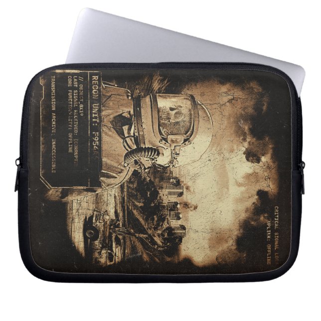 Het laatste signaal - Techno-Dystopian Streetwear Laptop Sleeve (Voorkant)