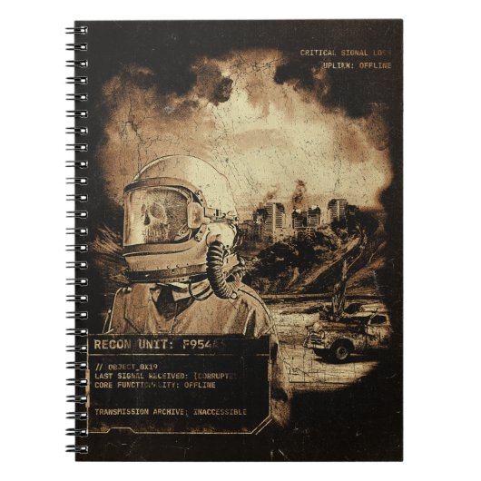 Het laatste signaal - Techno-Dystopian Streetwear Notitieboek (Voorkant)