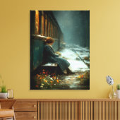 Het laatste station van het geheugen canvas afdruk (Insitu (Woonkamer))