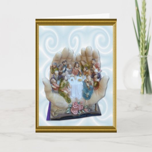 Het laatste Super, in de hand van God Feestdagen Kaart (Voorkant)