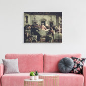 Het laatste Supper (olie op canvas) 2 Canvas Afdruk (Insitu (Woonkamer))