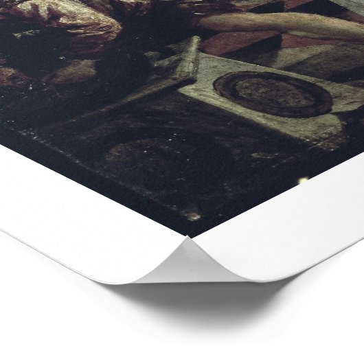 Het laatste Supper (olie op canvas) 2 Poster (Hoek)