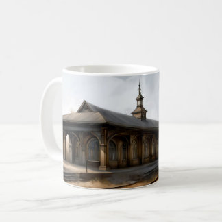 Het laatste treinstation koffiemok