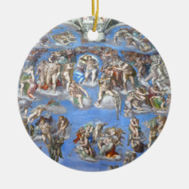 Het laatste vonnis, de sistine Chapel-versiering Keramisch Ornament